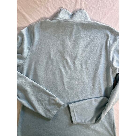 The North Face TKA 100 1/4 Zip Floral Jacket SIZE LARGE‎ Light Blue - Picture 7 of 10